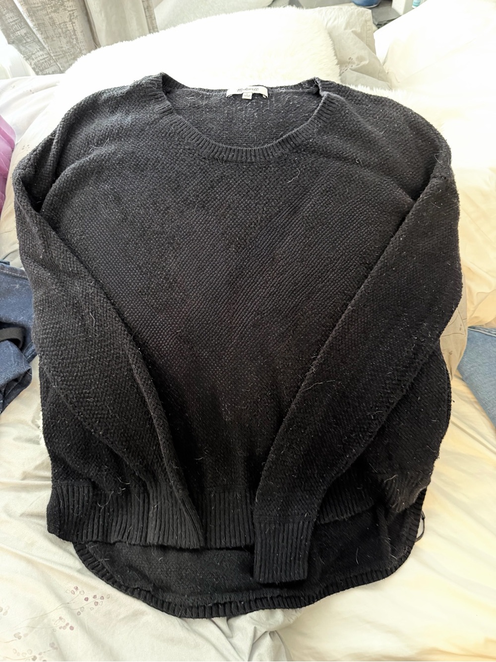 Madewell Black Scoopneck Sweater